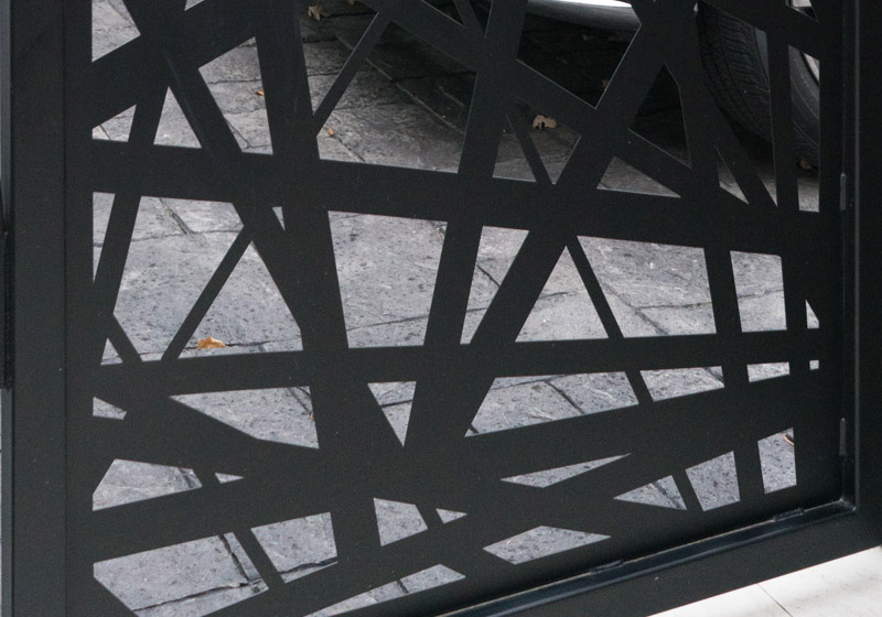 custom metal perforated pattern designed gate